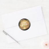 ユダヤ系ヘブライ語プリムミシュローチマノカスタムート金ゴールド ラウンドシール (封筒)