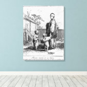 ユダヤ結婚した人の女性とその子ども キャンバスプリント (インサイチュ (ウッドフロア))