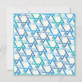 ユダヤ結婚人のダビデのスターSave The Date Card セーブザデート (裏面)