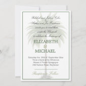 ユダヤ結婚人のチュパエレガントモダンパヤシ 招待状 (裏面)