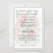 ユダヤ結婚人のチュパエレガントモダンフローラ 招待状 (正面)