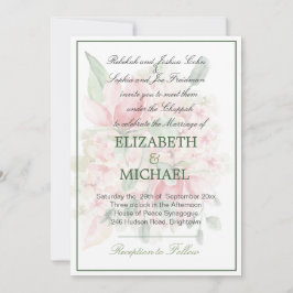 ユダヤ結婚人のチュパエレガントモダンフローラ 招待状