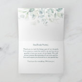 ユダヤ結婚人のトダラバへブル感謝していユーカリ サンキューカード (内部)