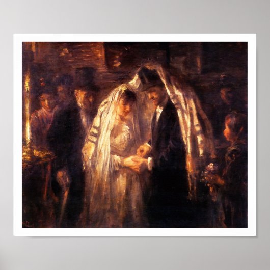 ユダヤ結婚人の – イスラエルのヴィンテージ芸術 ポスター (正面)