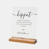 ユダヤ結婚人のKippotスクリプトYarmulke アクリルサイン (傾斜)