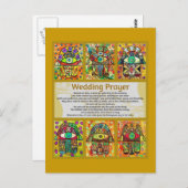 ユダヤ結婚人祈りの言葉ゴールデンハムザ葉書 ポストカード (正面/裏面)