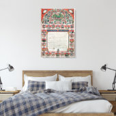 ユダヤ結婚契約(vellum) キャンバスプリント (インサイチュ (寝室))