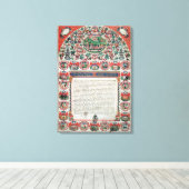 ユダヤ結婚契約(vellum) キャンバスプリント (インサイチュ (ウッドフロア))