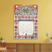 ユダヤ結婚契約(vellum) キャンバスプリント (インサイチュ (リビング))