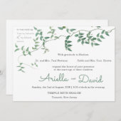 ユダヤ結婚式招待状クラシックローレル 招待状 (正面/裏面)