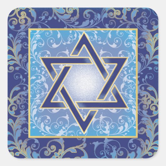 ユダヤ結婚式招待状休日 スクエアシール (正面)