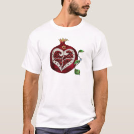 ユダヤ美術 ザクロ ハート ハヌカ ロシュ・ハシャナ Tシャツ