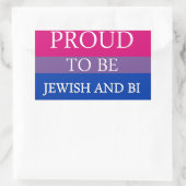 ユダヤ誇りを持った人で二才になる 長方形シール (バッグ)