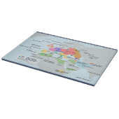 ユダヤ諸語の地図 カッティングボード (角)