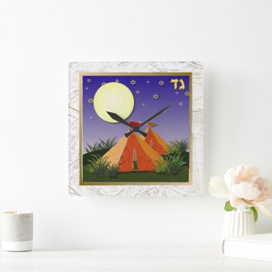 ユダヤ12部族のイスラエル・ガド スクエア壁時計 (ホーム)