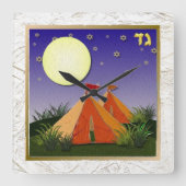 ユダヤ12部族のイスラエル・ガド スクエア壁時計 (正面)