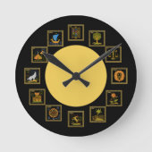 ユダヤ12部族イスラエル時計 ラウンド壁時計 (正面)