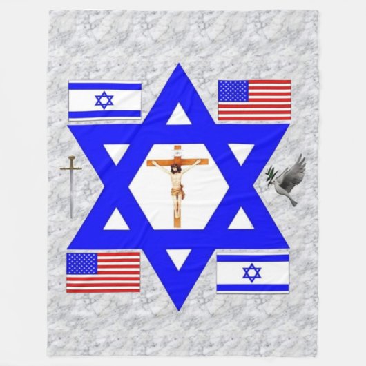 ユダヤ・クリスチャンフリースブランケット フリースブランケット (正面)