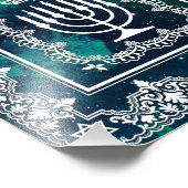 ユダヤ（ユダヤ教）メノラーフェイククラウンレースペーパーカットアートプリント フォトプリント            (角)