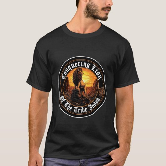 ユダ族の征服獅子 ヤハウェ ラスタファリ Tシャツ (正面)