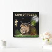 ユダ時計の獅子 スクエア壁時計 (ホーム)