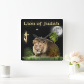 ユダ時計の獅子 スクエア壁時計 (ホーム)