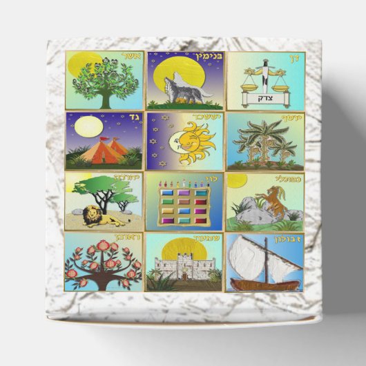 ユダ12部族のイスラエルのアートパネルはボックスを支持 フェイバーボックス (上部)