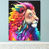 ユダ・クリスチャン威厳のあるのラカラフルイ鮮やかオン キャンバスプリント (インサイチュ (ウッドフロア))