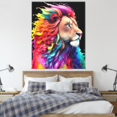 ユダ・クリスチャン威厳のあるのラカラフルイ鮮やかオン キャンバスプリント (インサイチュ (寝室))