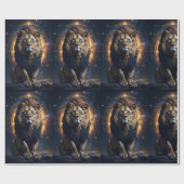 ユダ・クリスチャン・イエス・キリスト信仰の獅子 ラッピングペーパー (フラット)