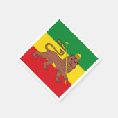 ユダ・ポストカーのエチオピア国旗 スタンダードカクテルナプキン (角)