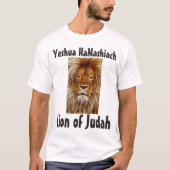 ユダTシャツのライオン、Yeshua HaMashiachさん Tシャツ (正面)