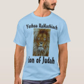 ユダTシャツのライオン、Yeshua HaMashiachさん Tシャツ (正面)