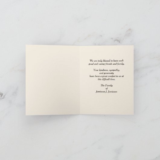 ユッカとの寄付をありがとう サンキューカード (内部)