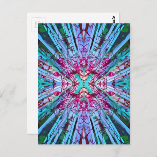 ユッカオペアートインターコイズ ポストカード (正面/裏面)