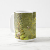 ユッカ植物混合培地のミツバチ コーヒーマグカップ (正面左)