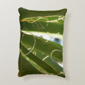 ユッカ葉グリーン自然写真 アクセントクッション (裏面(縦))