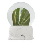 ユッカ葉グリーン自然写真 スノーグローブ (裏面)