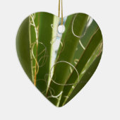 ユッカ葉グリーン自然写真 セラミックオーナメント (右)