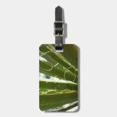 ユッカ葉グリーン自然写真 ラゲッジタグ (正面縦)