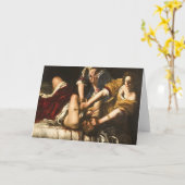 ユディス·スレイ·ホロフェルネス-アルテミシア·ゲンティレスキ カード (黄色い花)