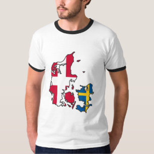 ユトランド半島デンマークのハート Tシャツ