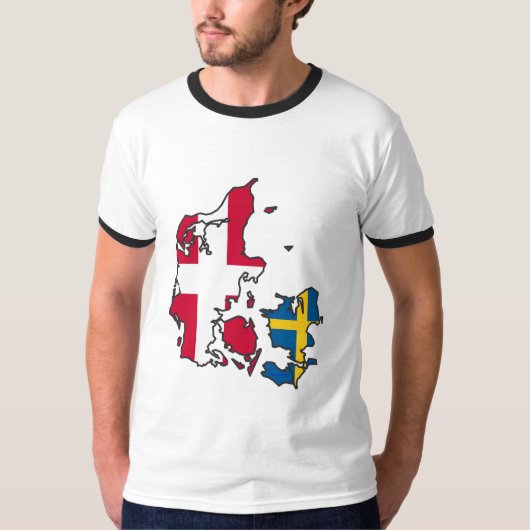 ユトランド半島デンマークのハート Tシャツ (正面)