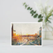 ユトレチオランダ美しい油絵を描の横景 ポストカード (スタンド正面)