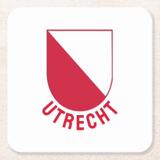 ユトレヒトのコート – オランダ スクエアペーパーコースター (正面)