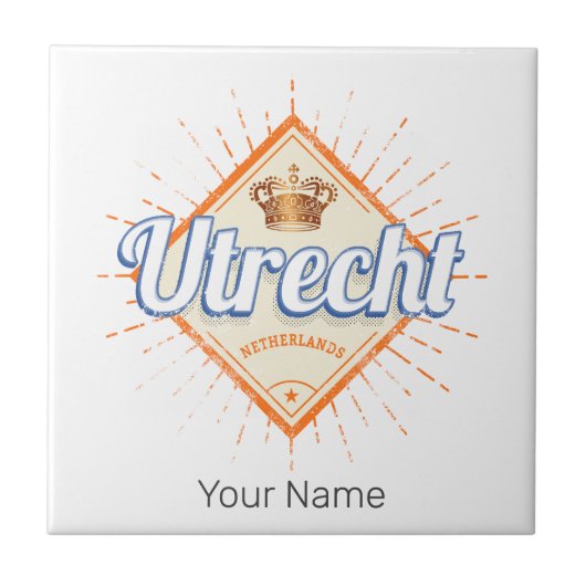 ユトレヒトオランダシティオランダヴィンテージ土産 タイル (正面)