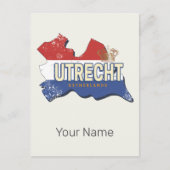 ユトレヒトオランダマップオランダヴィンテージ土産 シーズンポストカード (正面)