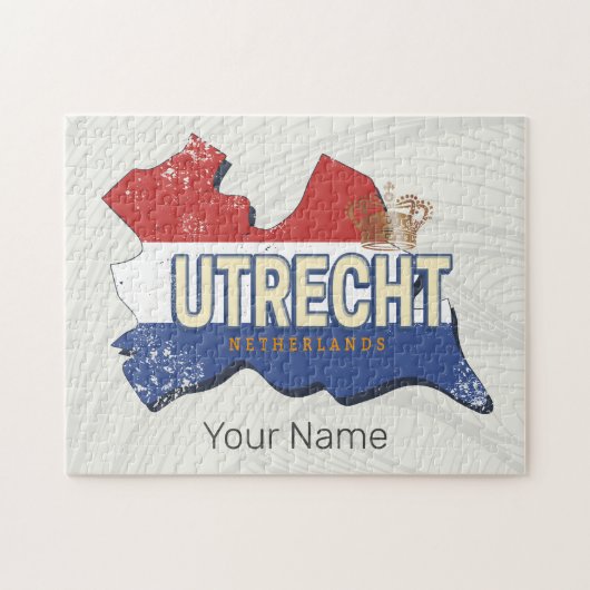 ユトレヒトオランダマップオランダヴィンテージ土産 ジグソーパズル (横)
