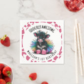 ユドリー素晴らしツハイランドカウズプリント スタンダードカクテルナプキン (インサイチュ)