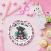 ユドリー素晴らしツハイランドカウズプリント ペーパープレート (パーティー)